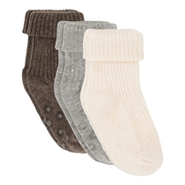 BIRKHOLM 3-Pak Skridsikre Baby Strømper Mix